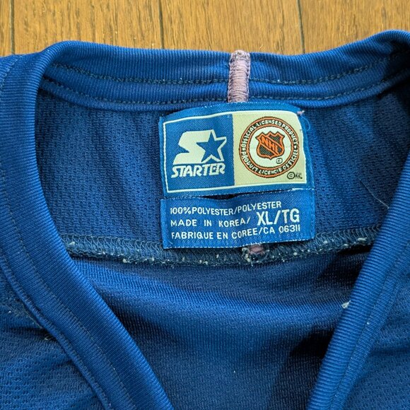 90's Toronto Maple Leafs Blue on Blue Starter Jersey - Size XL - Picture 2 of 8